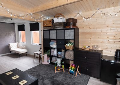 storage area in photography studio at Andrea Edwards Photography